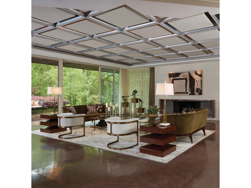 Regan Barrel Chair with Ivory Hair-on-Hide-Antique Brass - image 2