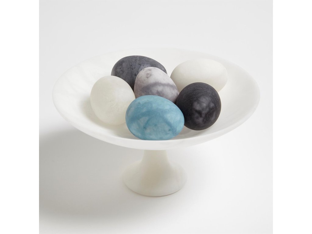 S/6 Assorted Alabaster Eggs - image 1