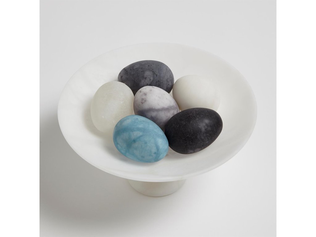 S/6 Assorted Alabaster Eggs - image 2