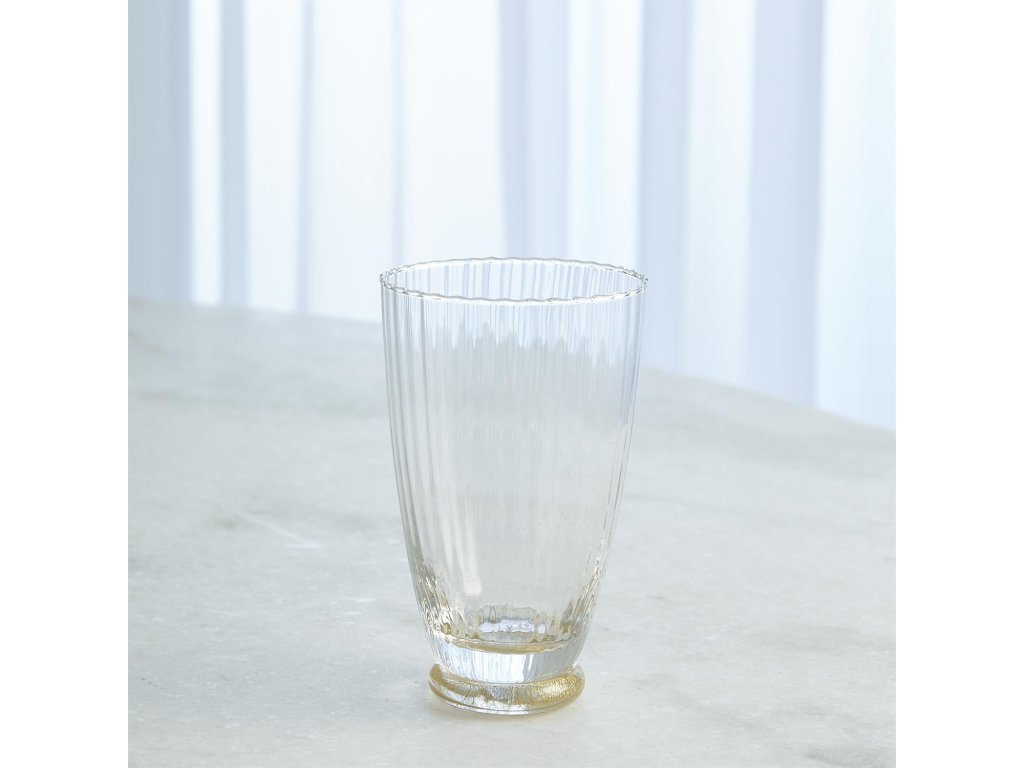 Footed Water Glass-Gold-Lg - main image