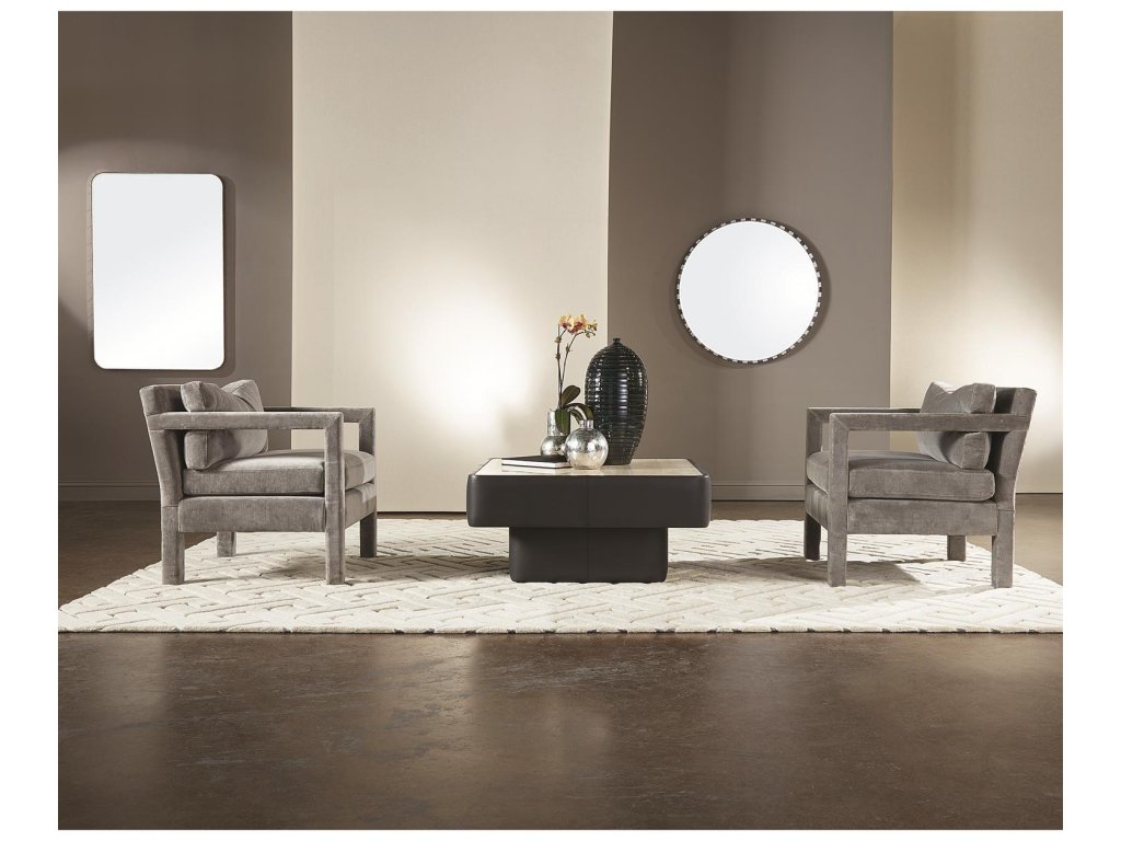 Black/White Marble Mirror-Round - image 1