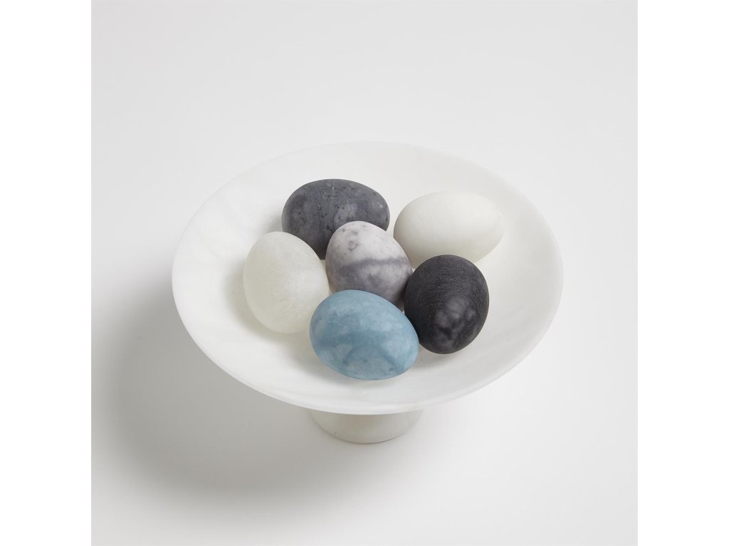 S/6 Assorted Alabaster Eggs - image 5