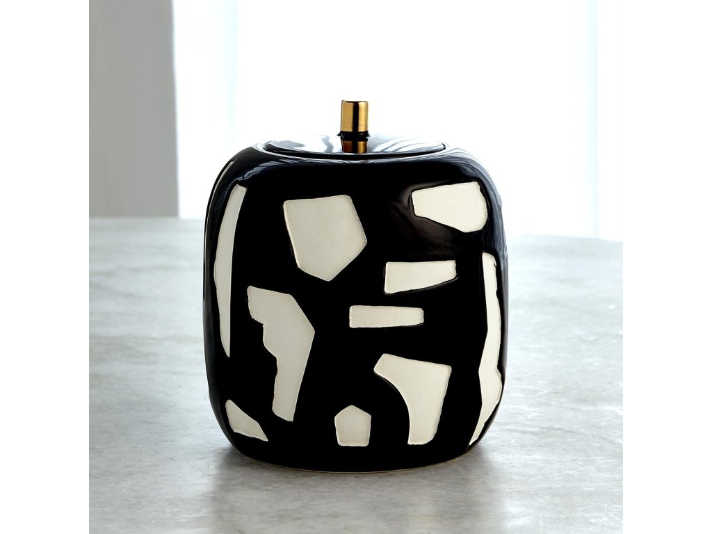Abstract Jar-White/Black-Lg - main image