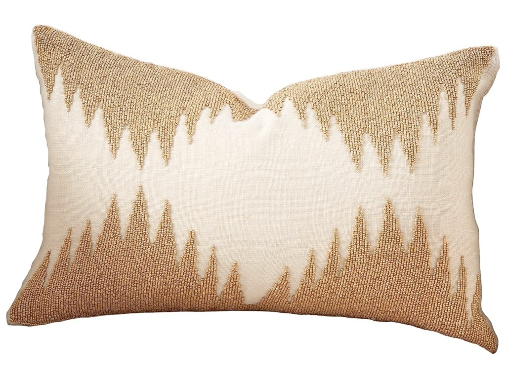 Tristan Pillow-Gold Seed Beads/Bone - image 4