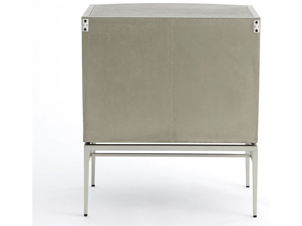 Crinkle Bedside Chest-Nickel/Antique Nickel - image 5