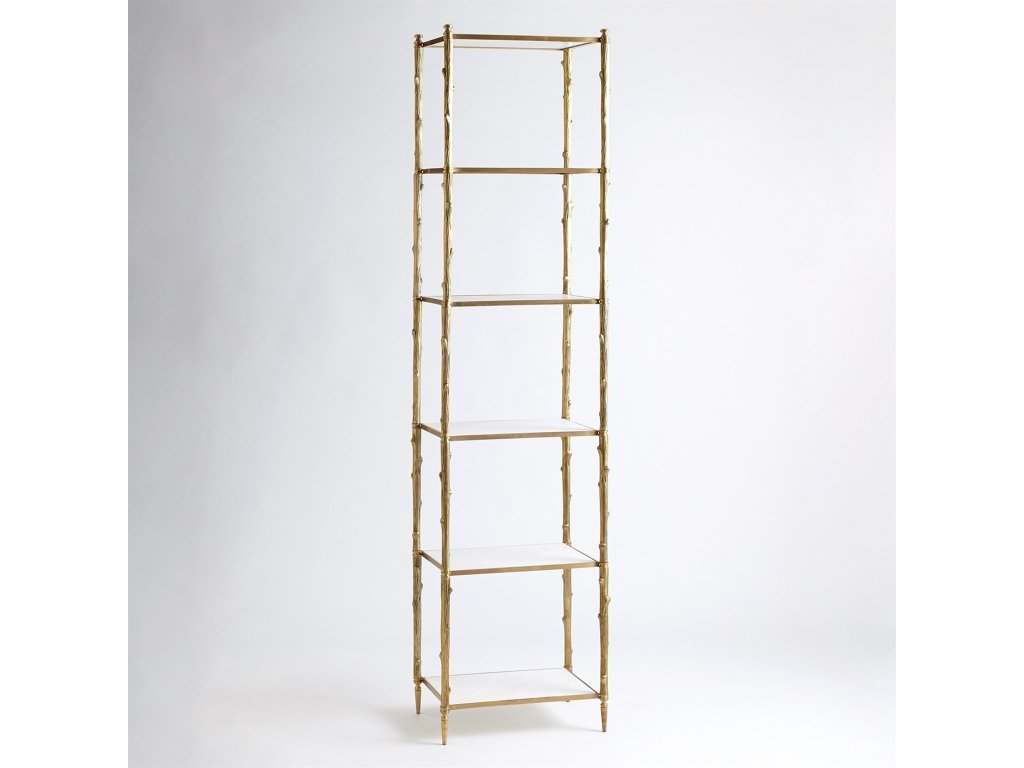 Arbor Etagere-Brass/White Marble - image 2