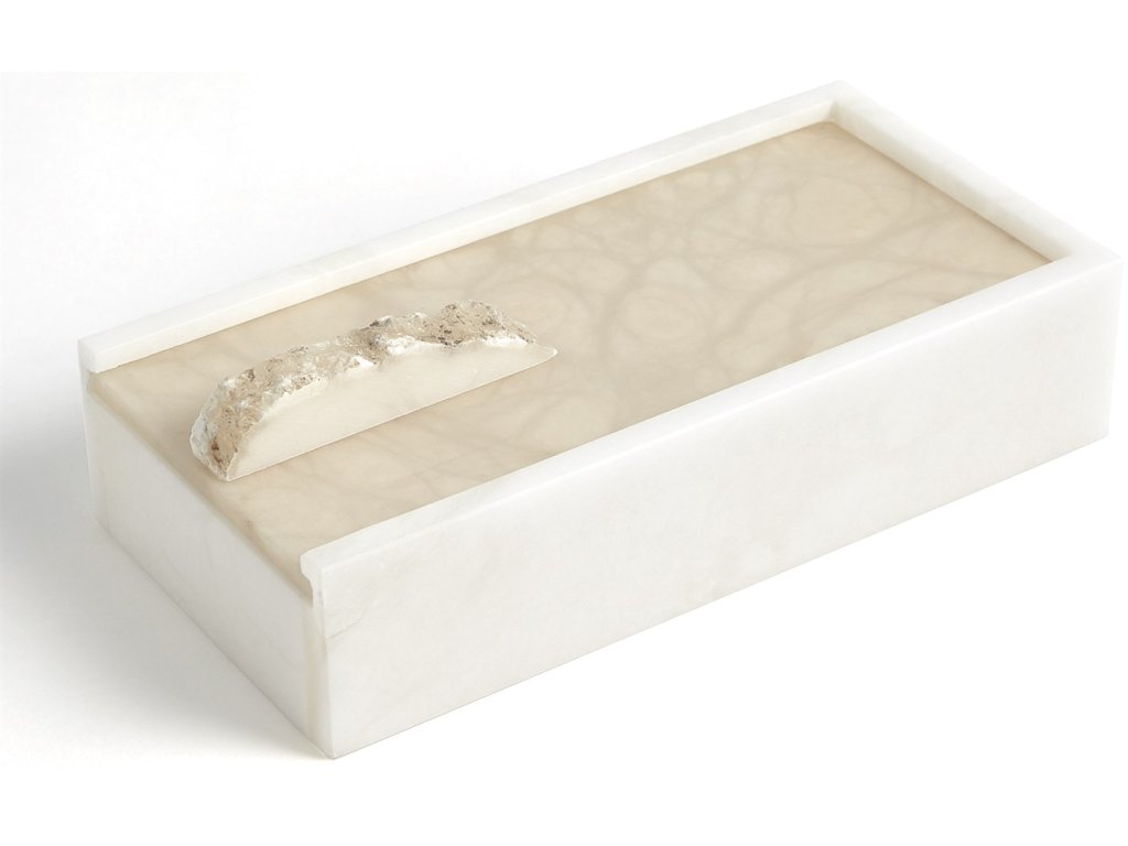 Alabaster Round Box with Rock Finial - image 3