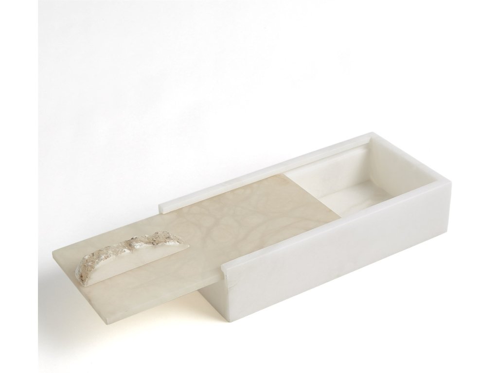 Alabaster Round Box with Rock Finial - image 4