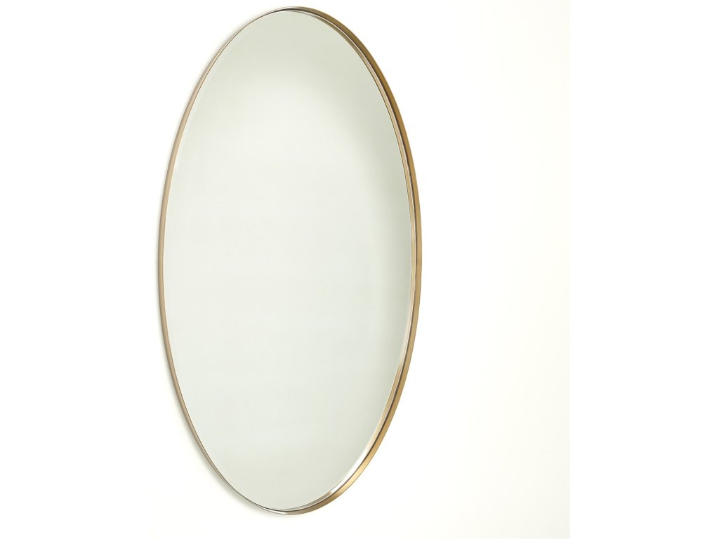 Elongated Oval Mirror-Brass-Sm - main image
