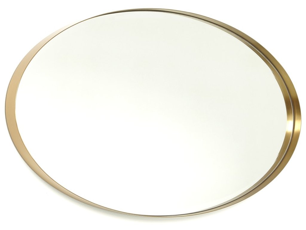 Elongated Oval Mirror-Brass-Sm - image 3