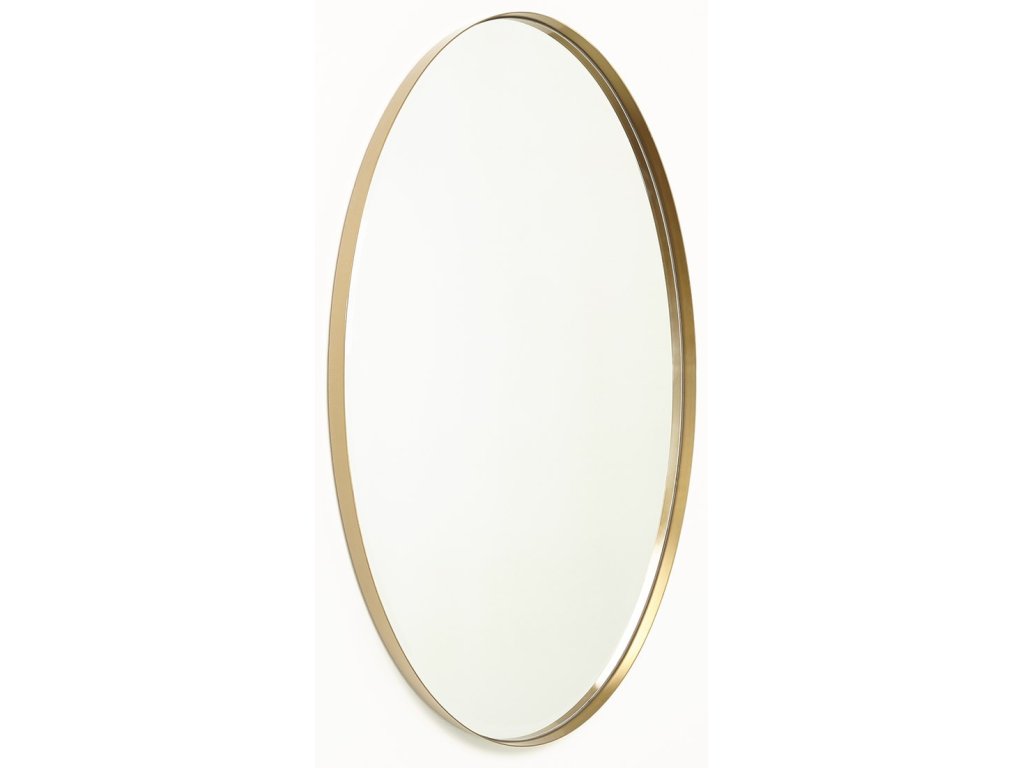 Elongated Oval Mirror-Brass-Sm - image 2