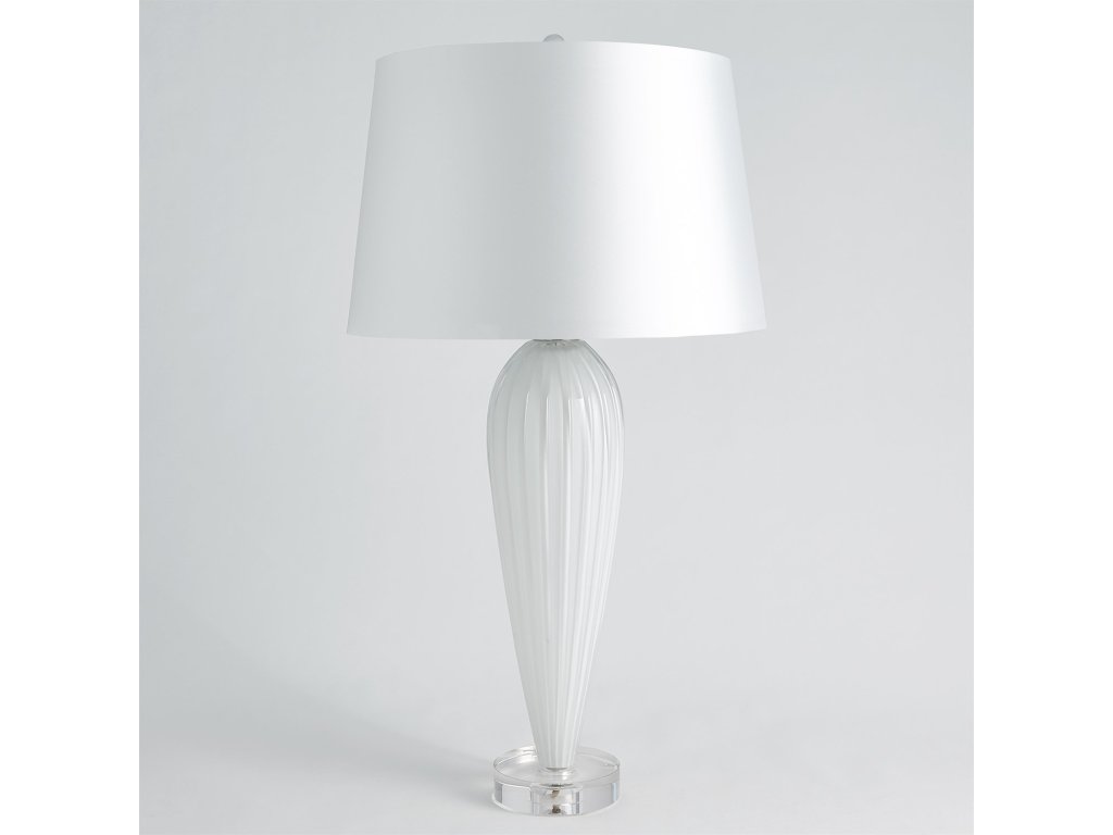 Teardrop Glass Lamp-White - image 1