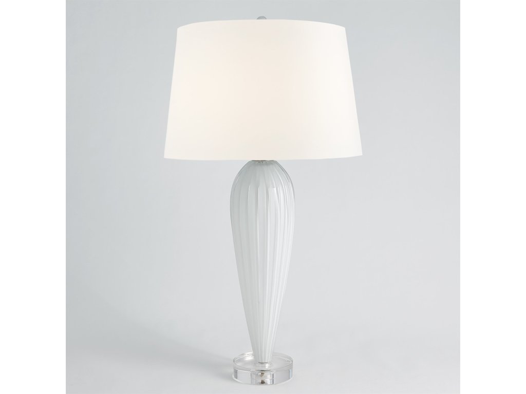 Teardrop Glass Lamp-White - main image
