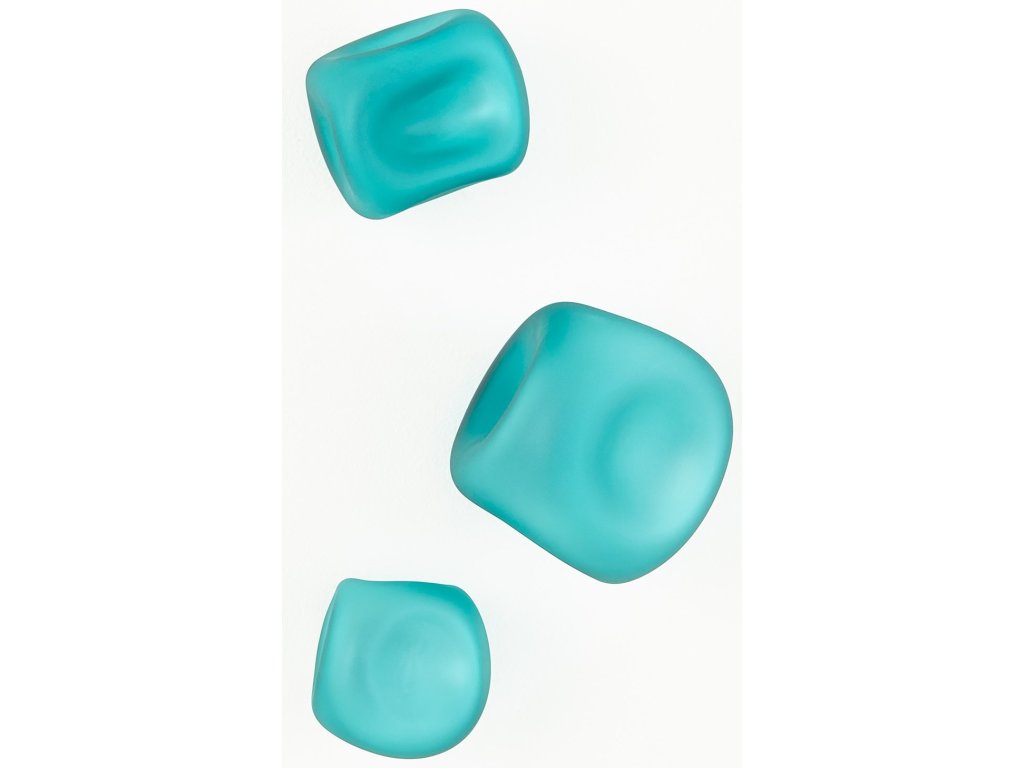 S/3 Wall Rocks-Frosted Turquoise - main image