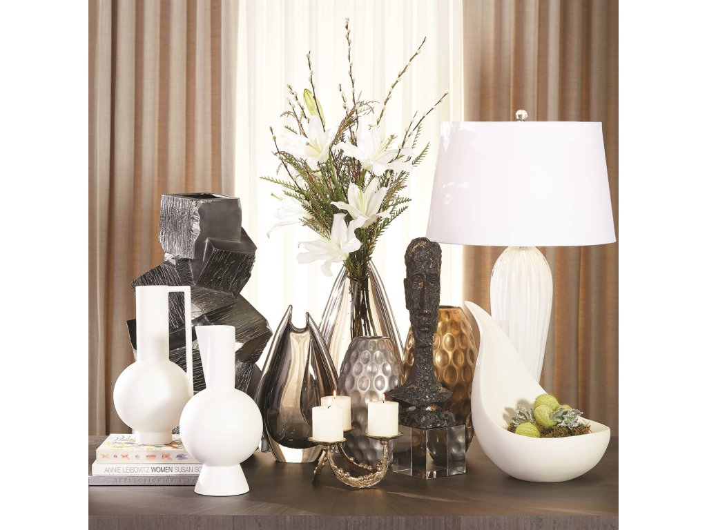 Teardrop Glass Lamp-White - image 6