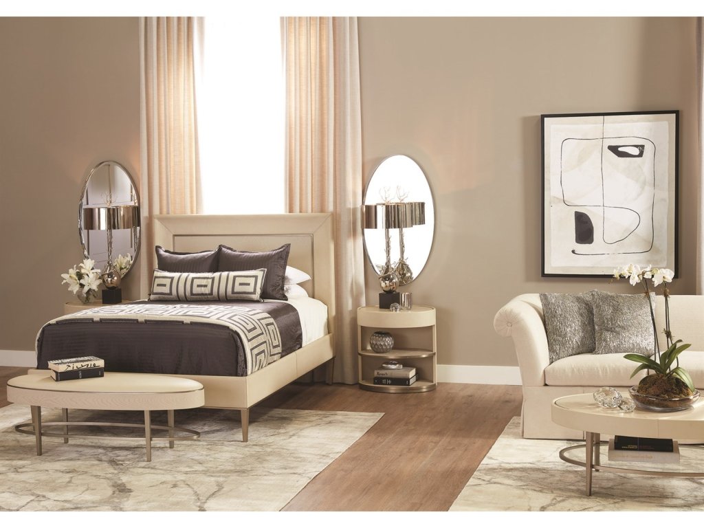 Ellipse Queen Bed-Ivory - image 2