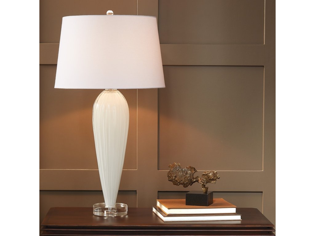 Teardrop Glass Lamp-White - image 3