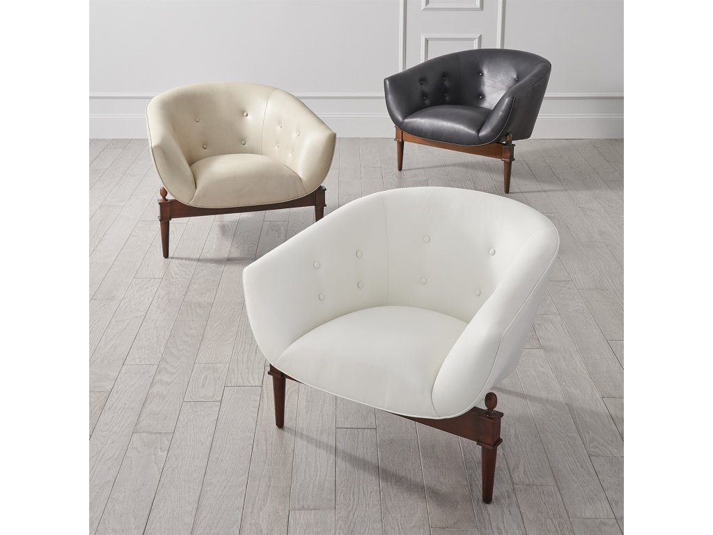 Mimi Chair-Black Marbled Leather - image 6