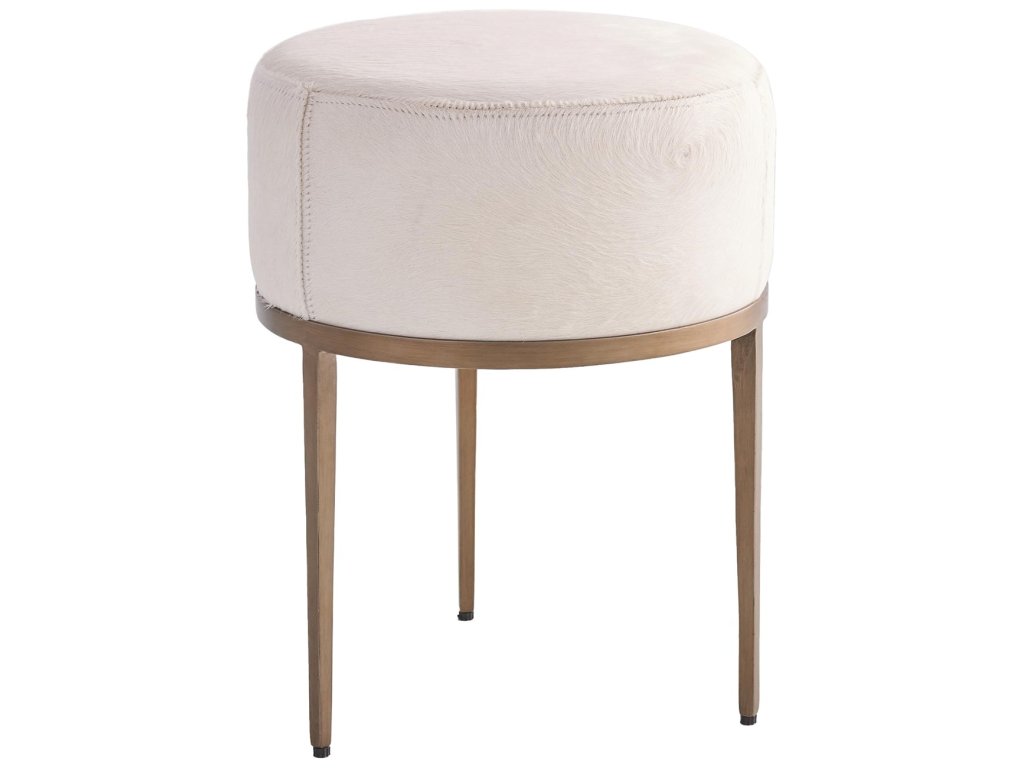 Urban Stool with Ivory Hair-on-Hide-Antique Brass - image 1