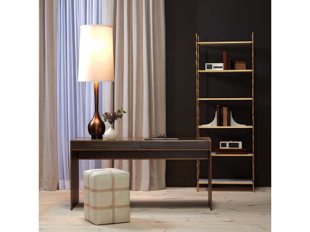 Spike Etagere-Antique Brass with White Marble - image 2