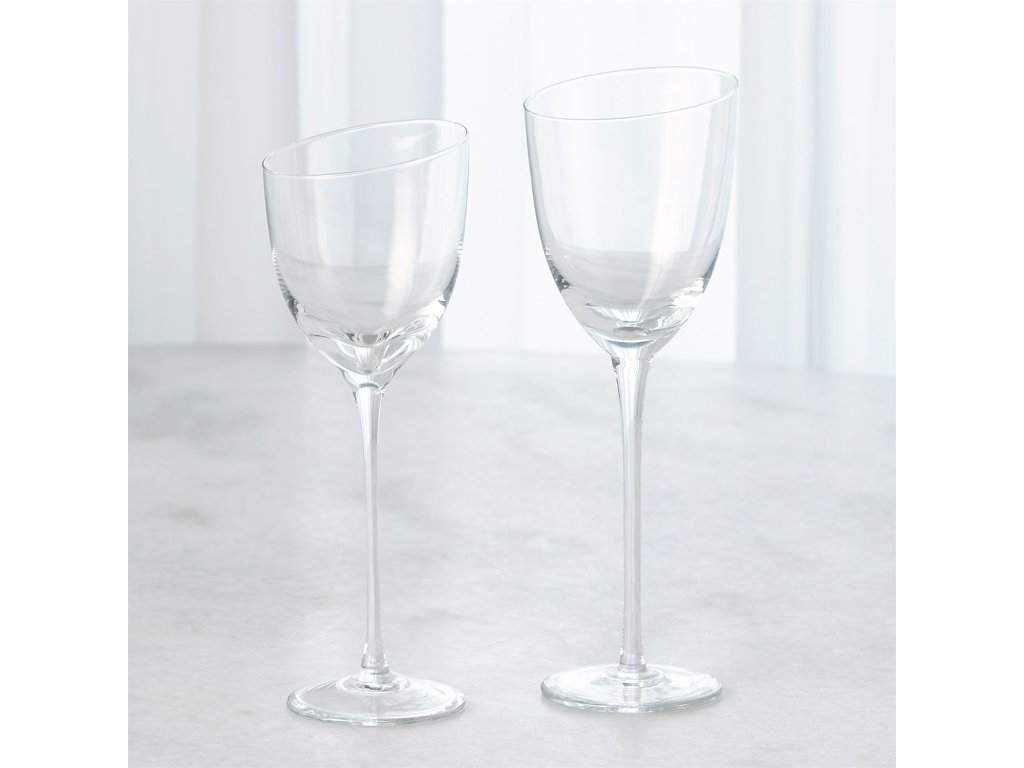 Asymmetrical Slant Wine Glass - main image