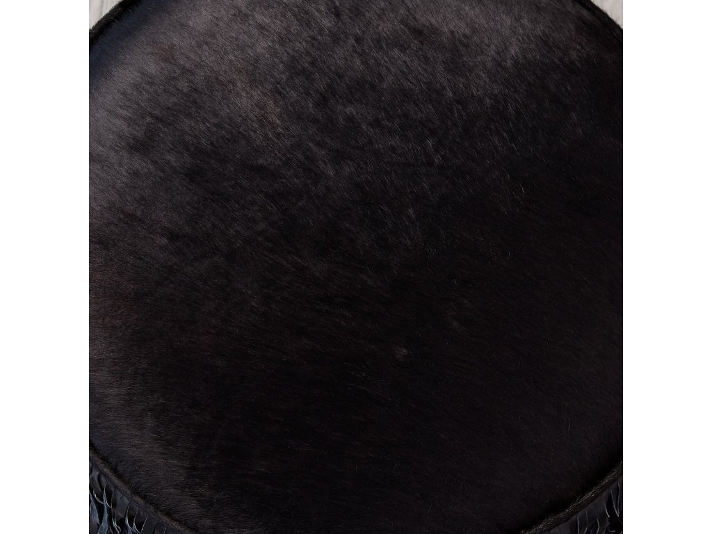 Fringe Ottoman-Ivory Marble Leather - image 9