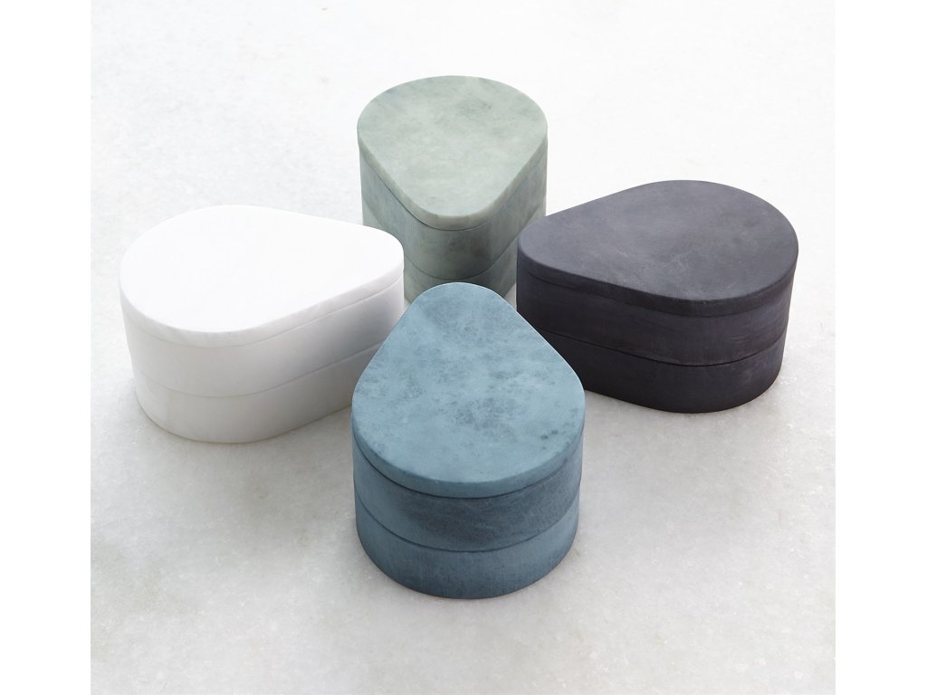 Alabaster Teardrop Double Box-Swivel-White - main image