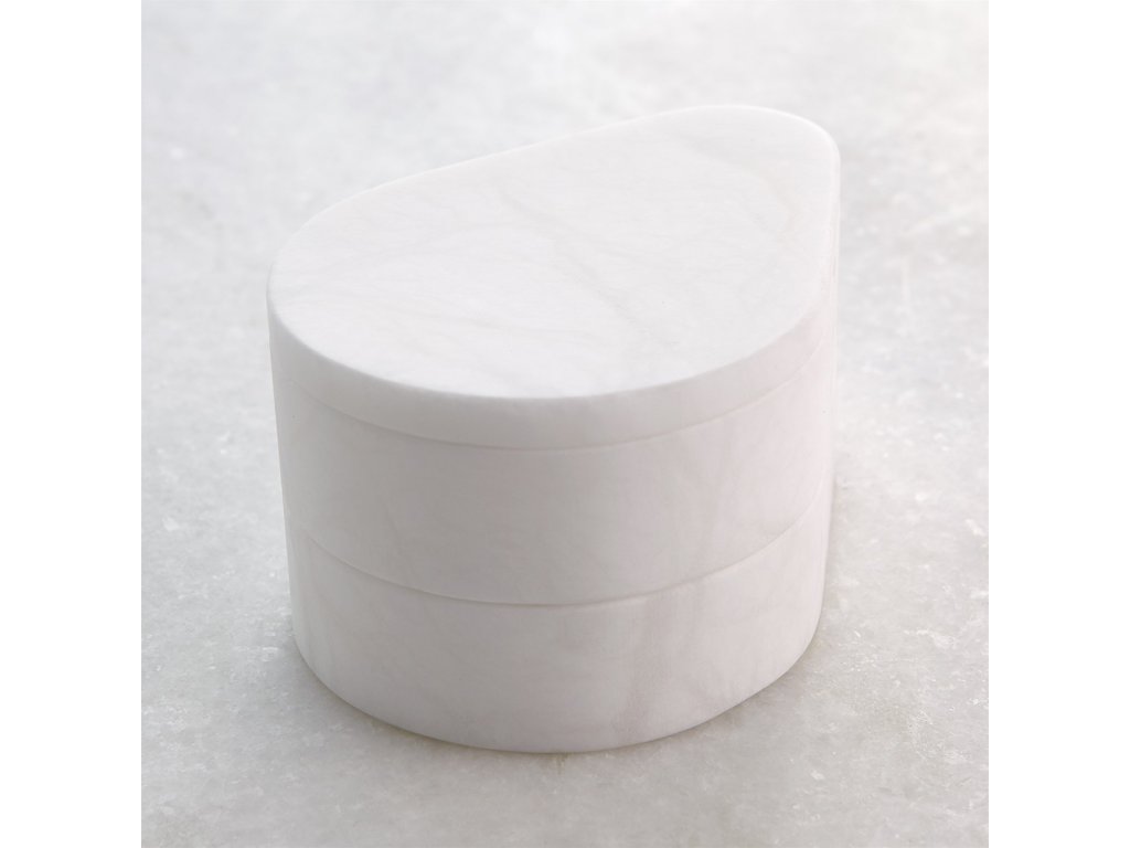 Alabaster Teardrop Double Box-Swivel-White - image 2