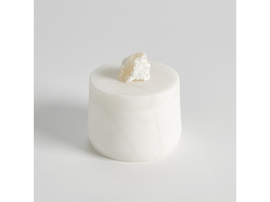 Alabaster Tapered Round Tray-White - image 3