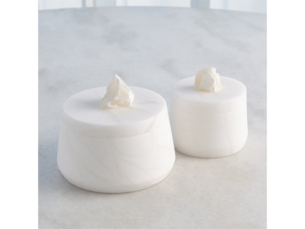 Alabaster Tapered Round Tray-White - image 9