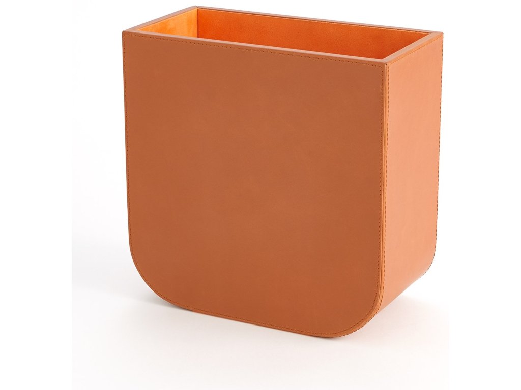 Radius Edge Leather Desk Blotter-Orange - image 4