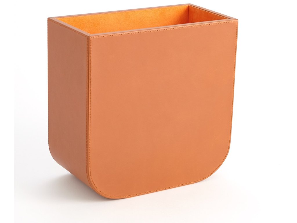 Radius Edge Leather Desk Blotter-Orange - image 5