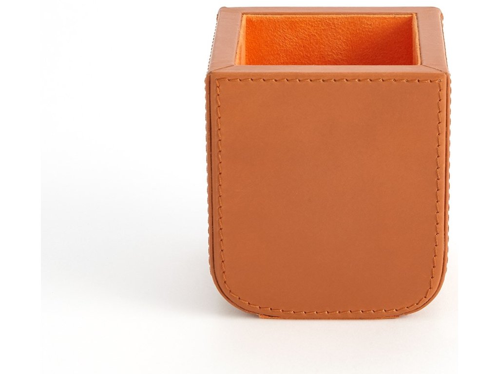 Radius Edge Leather Desk Blotter-Orange - image 7