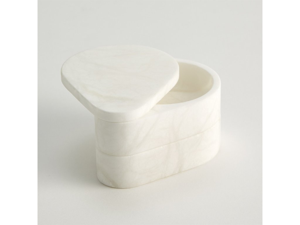 Alabaster Teardrop Double Box-Swivel-White - image 4