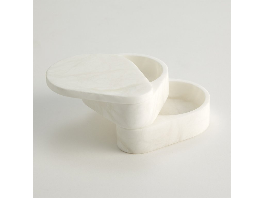 Alabaster Teardrop Double Box-Swivel-White - image 5