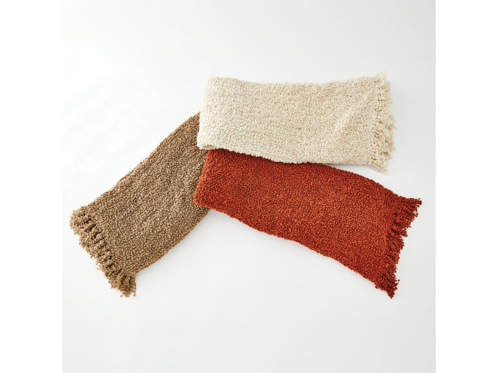 Textured Boucle Throw-Rust - image 4