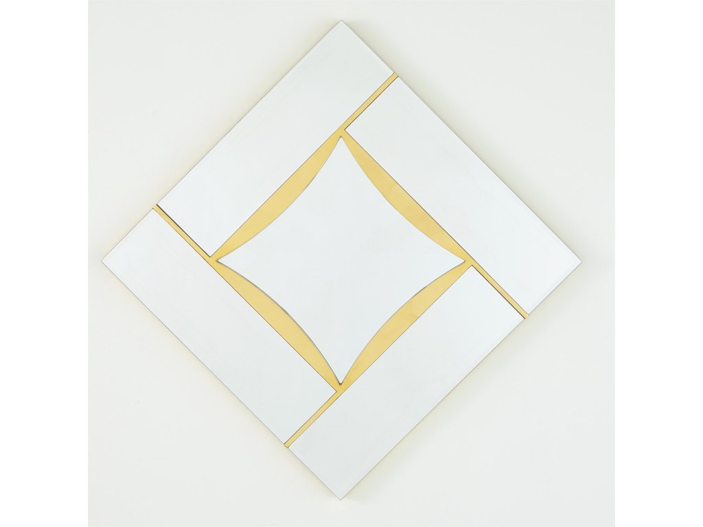 Diamond Shape Mirror-Gold Leaf - main image