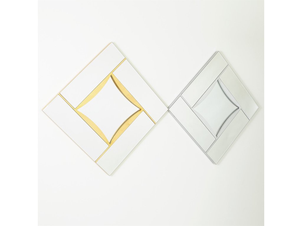 Diamond Shape Mirror-Silver Leaf - image 2