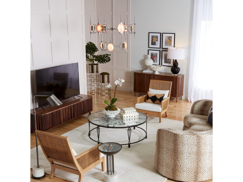 Logan Arm Chair-Walnut-Chesterfield Grey Leather - image 4