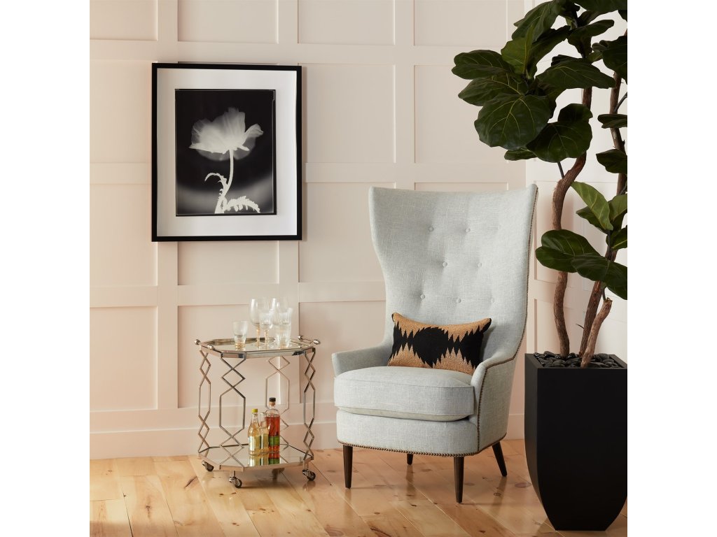 Octagonal Fret Serving Trolley and Tray-Polished Nickel - image 3