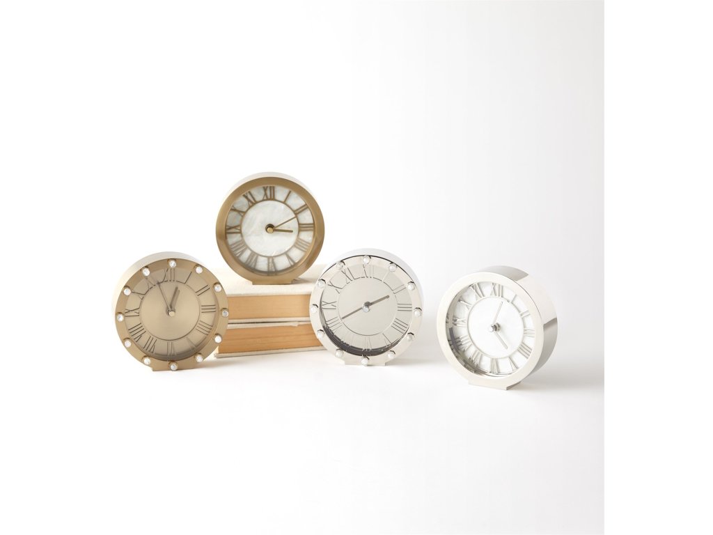 Mother of Pearl Clock-Brass - image 1