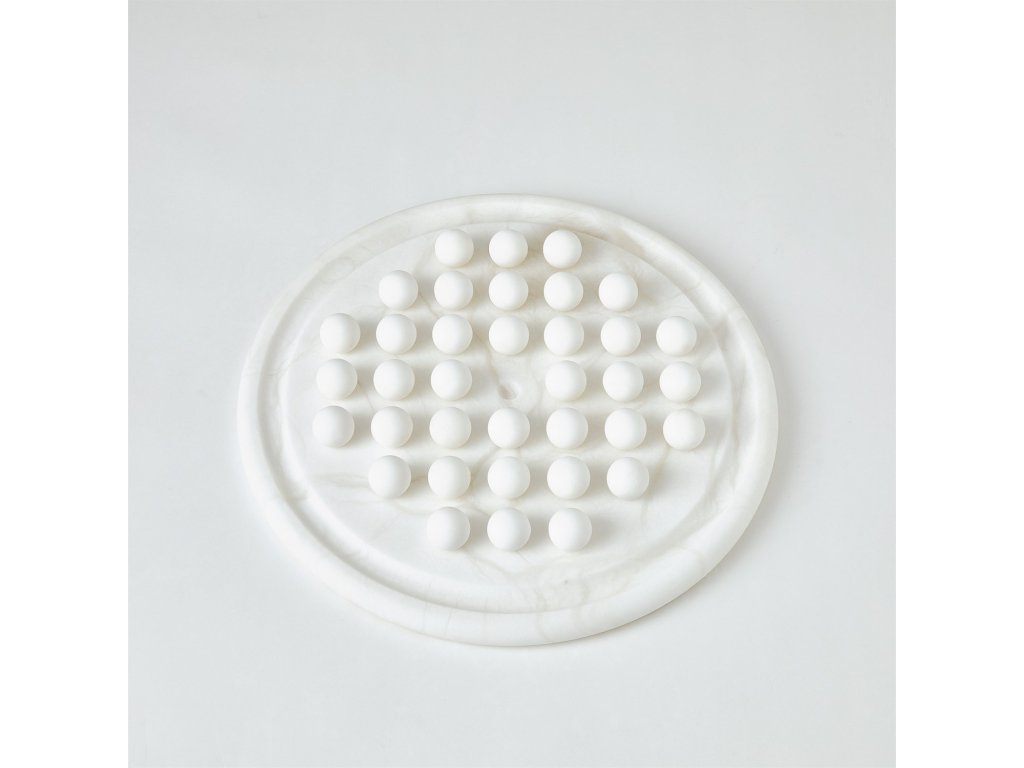 Alabaster Solitaire Game Set-White - main image