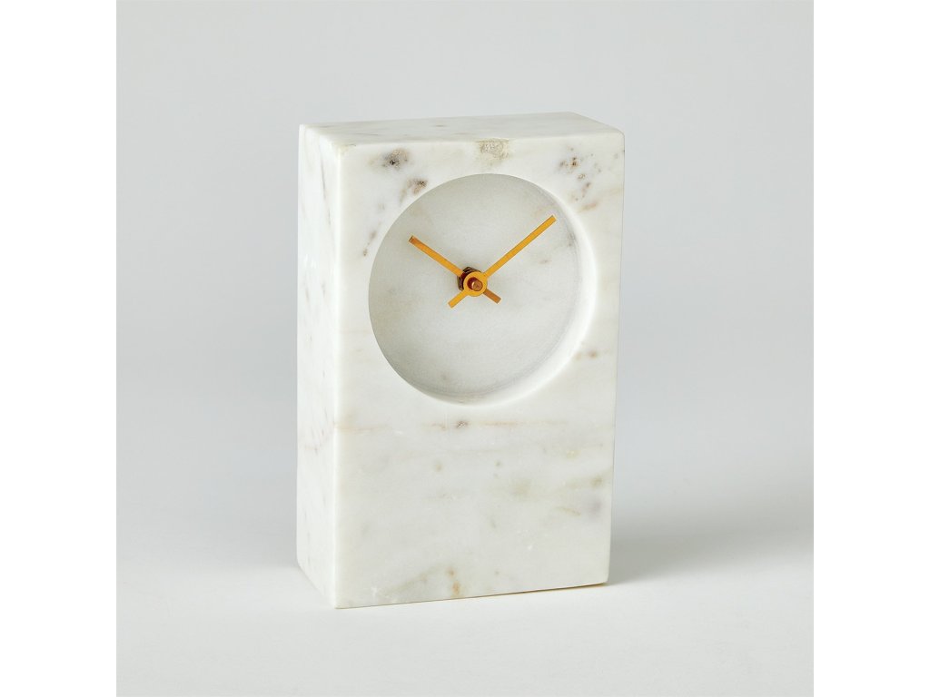 Marble Tower Clock-White - image 2