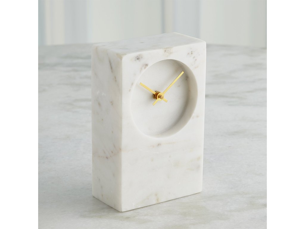 Marble Tower Clock-White - image 6
