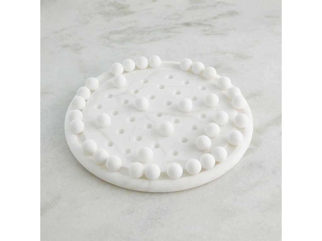 Alabaster Solitaire Game Set-White - image 4