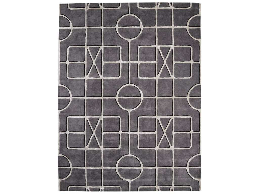 Gate Rug-Indigo/Charcoal-8 x 10 - main image