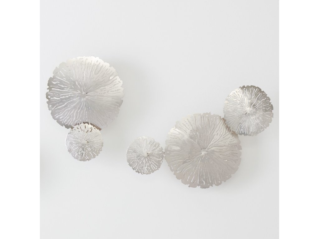 S/3 Lily Pad Clusters-Antique Nickel - image 1