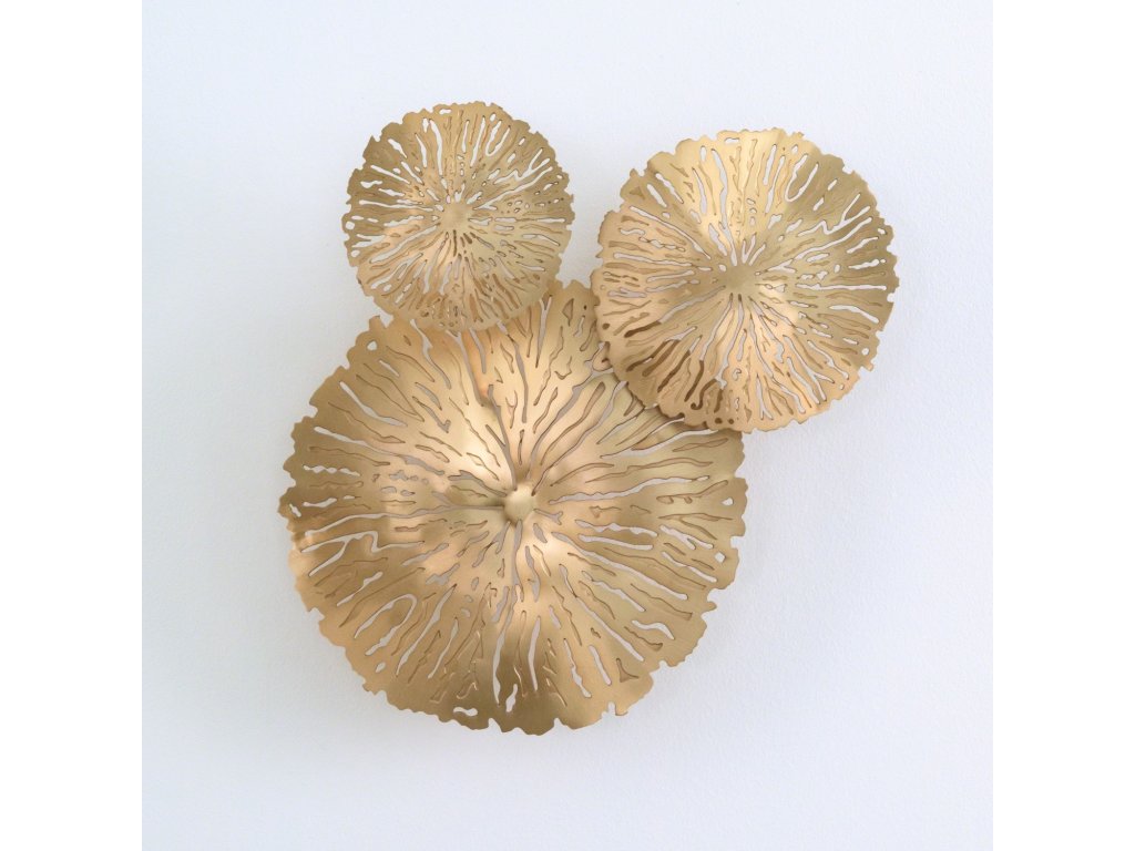 S/3 Lily Pad Clusters-Antique Brass - main image