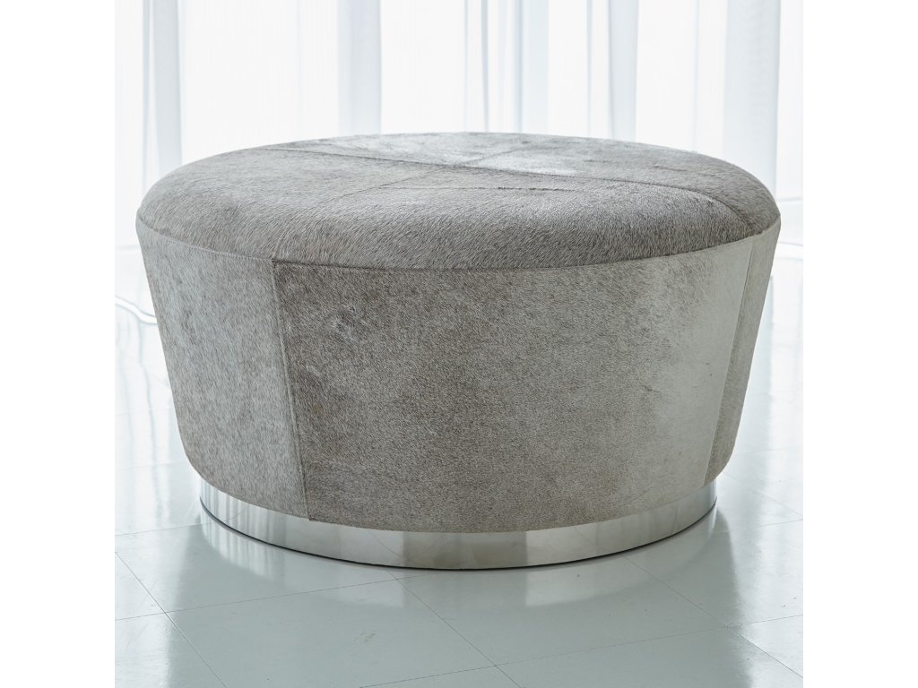 Tapered Ottoman-Grey Hair-on-Hide - main image