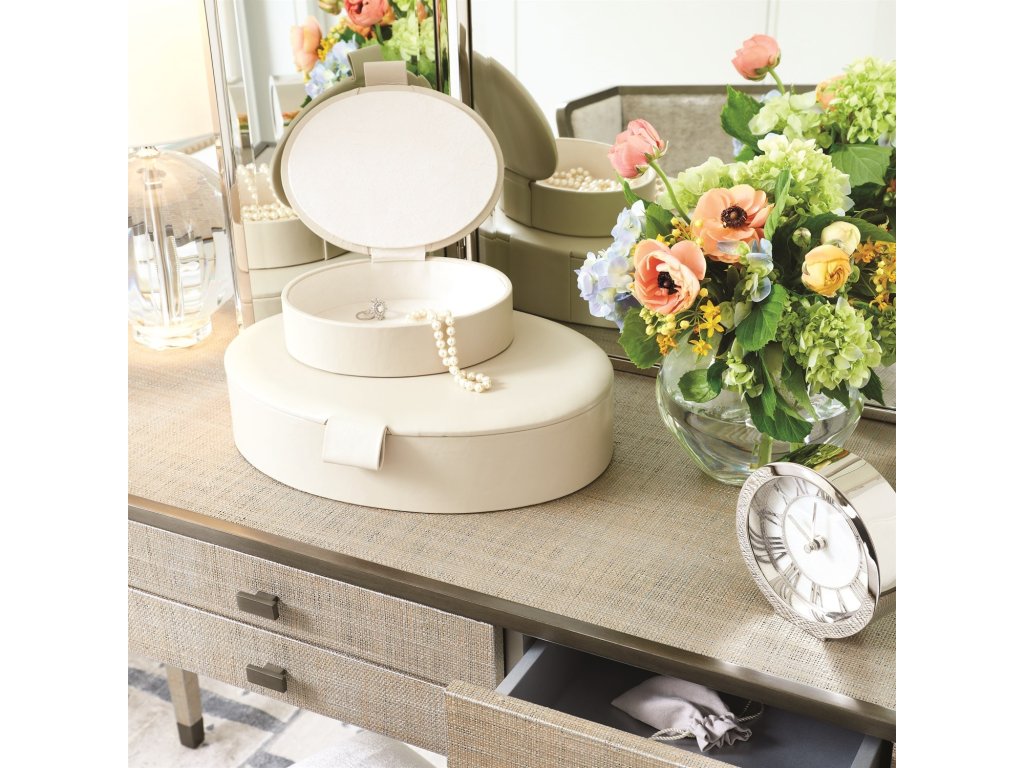 Mother of Pearl Clock-Brass - image 3